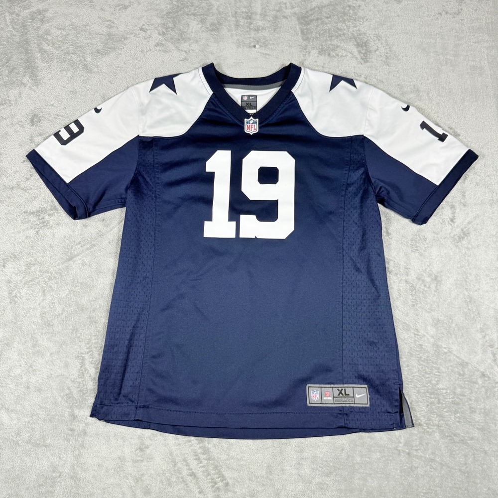 Nike Boys XL Dallas Cowboys Amari Cooper 19 NFL Jersey Navy Blue White